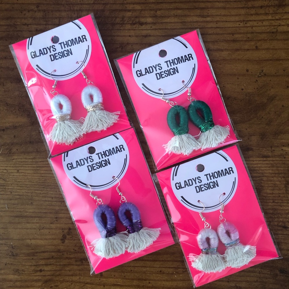 Macrame earrings pack of 4